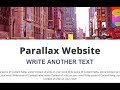 Complete Parallax Website Using HTML and CSS Tutorial