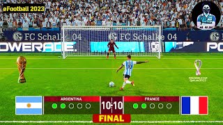Argentina vs France - Penalty Shootout - Final FIFA World Cup 2022 - eFootball 2023 Gameplay