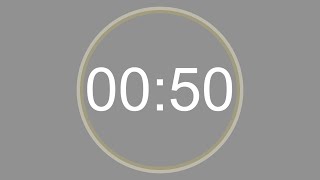 50 SECONDS - 4K - COUNTDOWN IN REVERSE - SECOND TIMER -