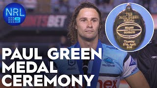 Heartwarming medal ceremony honouring PAUL GREEN | NRL on Nine