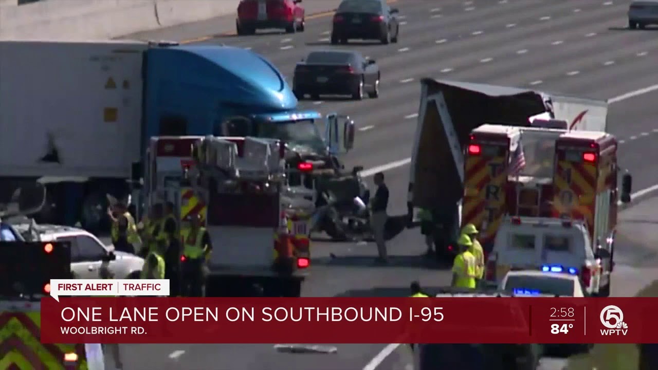 Deadly Crash Involving Semi On I-95 Southbound In Boynton Beach - YouTube