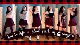 How to style a plaid skirt in 6 ways!