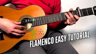 Flamenco riff and chords guitar tutorial for beginners