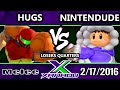 S@X 137 - SPY | Nintendude (Ice Climbers) Vs. Hugs (Samus) SSBM Losers Quarters - Smash Melee