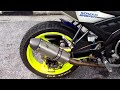 racing line full system exhaust on yamaha fz150i vixion