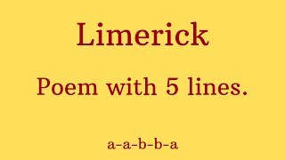 Limerick | Poem with 5 lines