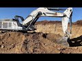 Liebherr 984 Excavator Loading Mercedes & MAN Trucks With Two Passes - Labrianidis Mining Works