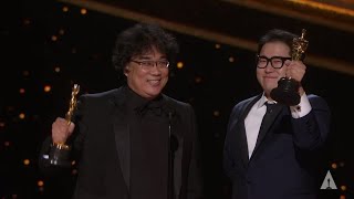 "Parasite" wins Best Original Screenplay | 92nd Oscars (2020)