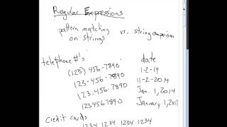 Character classes for regex