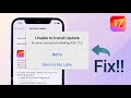 iOS 17 unable to verify update | error iOS 17 error | ios 17 error installing | ios 17 bug