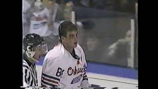 Eric Lindros vs Tony Iob OHL 90-91