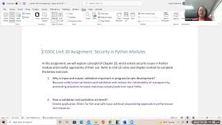 CIS30C Unit 10 Lecture: Python Modules for Application Assessment, Troubleshooting OpenVAS - Lab 9