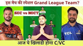 SEC vs MICT Dream11 Team Prediction || Sunrisers Eastern Cape vs MI Cape Town Dream11 Prediction ||