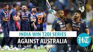 Ind vs Aus T20I: Pandya, Dhawan shine in 2nd match as visitors win series 2-0