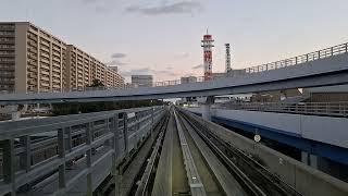 2025 1/16 ポートライナー2000型2106F 前面展望　三宮~神戸空港