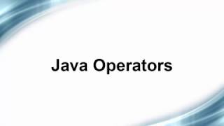 Selenium Java Webdriver - Java Operators