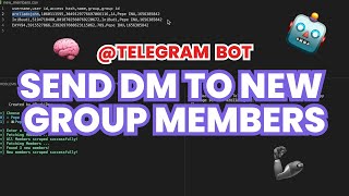Automate Telegram Welcomes: Python Bot for New Group Members | No Admin Needed!