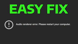 How To Fix Audio Render Please Restart Your Computer Error