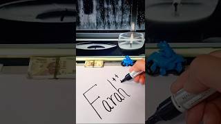 How to write beautiful names #shorts#snowart#sandart#writing#lettering#calligraphy#nameart #farah