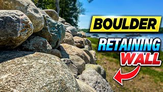We Built an Easy Boulder Retaining Wall 🪨