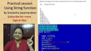 C Programming practical session|String function -1| C Programming in Malayalam|