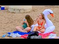 Beach Walk Tours // Barcelona Barceloneta Beach 4K Tour