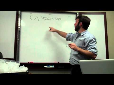 Cost and Revenue Functions Cost and Revenue Functions