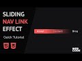 3 Nav Link Hover Effects HTML & CSS.
