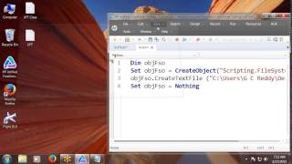 UFT Tutorial 29: VBScript File System Operations