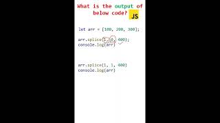splice method in javascript |splice operator in javascript | array methods in javascript#javascript