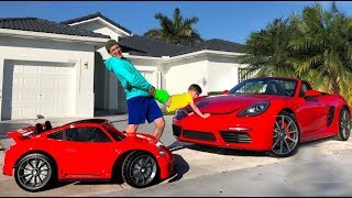 Senya and Daddy do not Share the New Porsche.