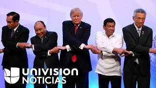El momento de confusión de Trump durante la foto de grupo de la cumbre del Sudeste Asiático