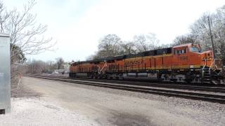 BNSF 8148 and BNSF 7896 lead a intermodal east through Naperville