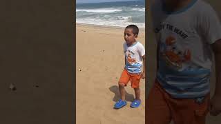 Kid enjoying on the beach #shortsfeed #shortsvideo