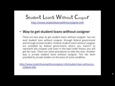 How to get student loans without cosigner How to get student loans without cosigner
