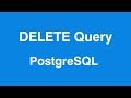 PostgreSQL DELETE Query in Table psql Shell