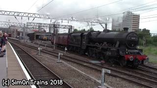 WCR 37706 with BR 44871 \u0026 45690 Leander, 5Z50, 5Z51 at Crewe (21st July 2018)