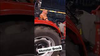 Brock Lesnar Lifts WWE Ring with Tractor - MONSTER BROCK LESNAR