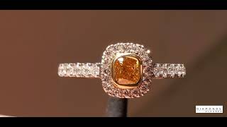 Orange Diamond Ring R9705