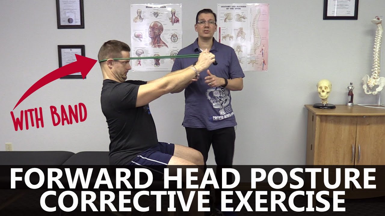 Forward Head Posture Corrective Exercise With Band - FIX Ugly FHP - YouTube