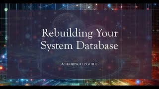 SQL Server How to Rebuild System Database Master Databases in SQL Server