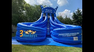 Twin Falls 22ft Curved Water Slide Rental