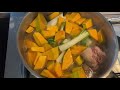 harvesting pumpkin and making ox tail soup