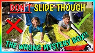 DON'T SLIDE THROUGH THE WRONG MYSTERY BOX! | We Are The Davises