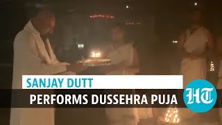 Watch: Sanjay Dutt performs Dussehra puja after cancer recovery