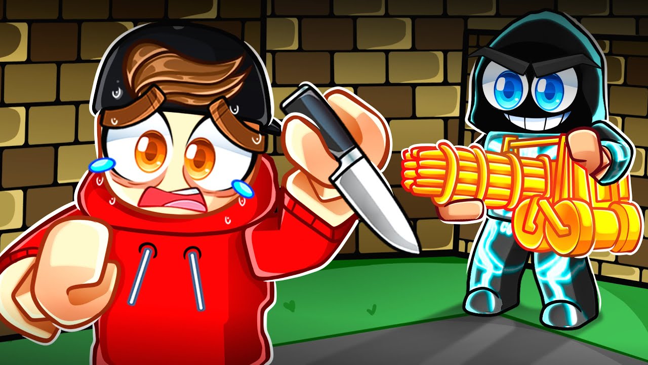 Using Op Weapons In Mm2 Youtube