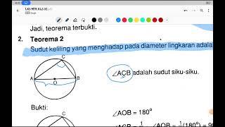 LINGKARAN-Sifat Sudut Pusat dan Sudut Keliling Lingkaran (1/2)