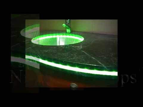 Concrete Bar Top With River Of Fiberoptic Sideglow Lighting Fiber Nightlight Tops Countertops By Crafted Custom Lighted Led Fiber Optic Concrete Sidewalk Installation