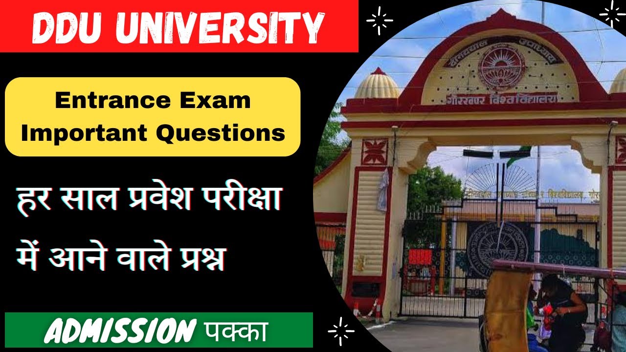 Ddu Entrance Exam Important Questions 2024 Ddu Youtube