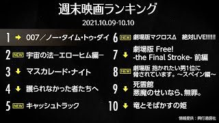 『007』興収13億突破でV2 先週末の映画ランキング2021.10.09-10.10